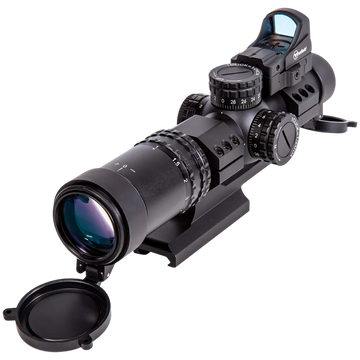 Firefield RapidStrike 1-4x24mm LPVO 30mm Tube 5 MOA Circle Dot Reticle Rifle Scope Kit - Matte Black