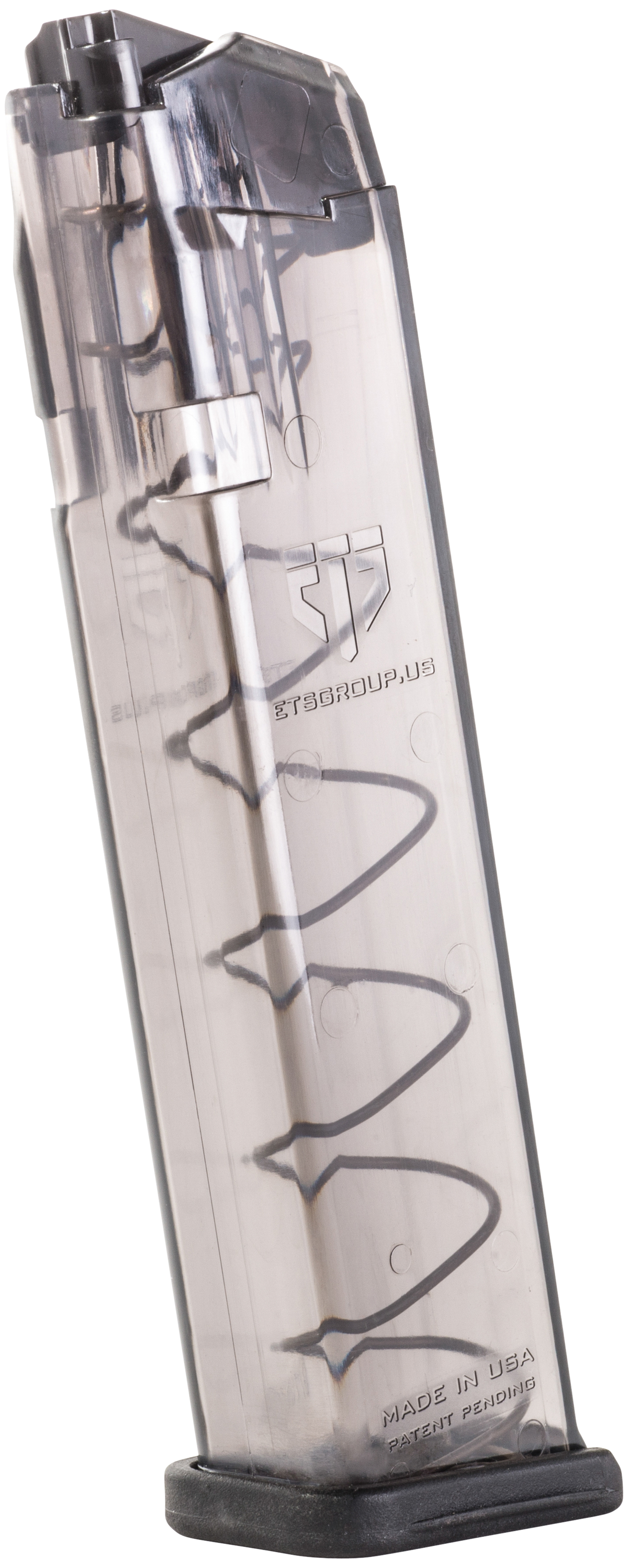 ETS Group SMKGLK922 9mm Luger 22rd Extended Pistol Magazine for Glock 17 - Smoke Polymer