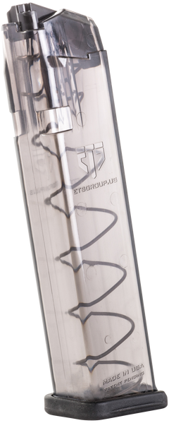 ETS Group SMKGLK922 9mm Luger 22rd Extended Pistol Magazine for Glock 17 - Smoke Polymer