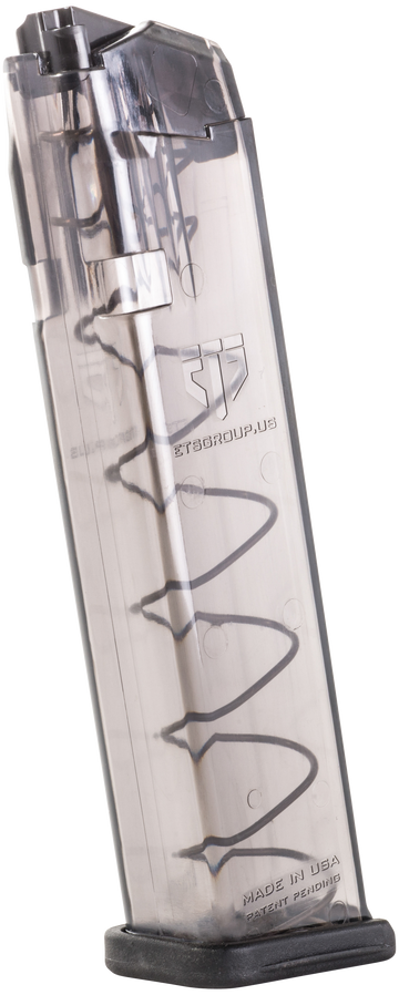 ETS Group SMKGLK922 9mm Luger 22rd Extended Pistol Magazine for Glock 17 - Smoke Polymer