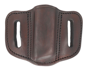 1791 Gunleather MAG1.2 Single Mag Holster Double Stack Belt Slide - Signature Brown Leather