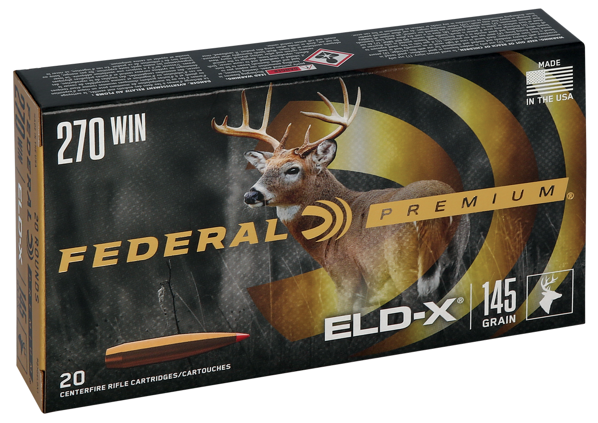 Federal Premium ELD-X 270 Win 145gr 20 Rd - Box or Case