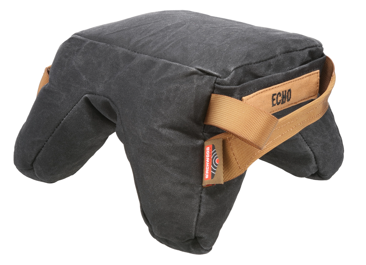 Birchwood Casey Steady-Shot Echo Heavyweight Black Wax Canvas Front & Rear Shooting Bag