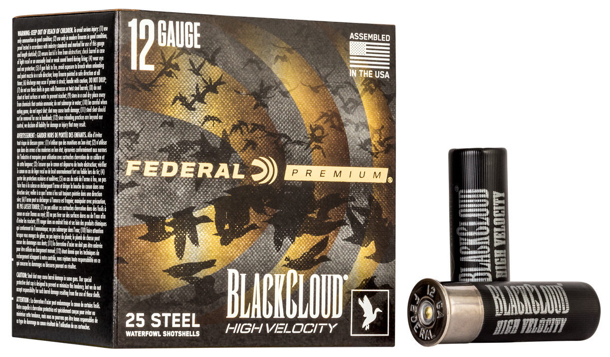 Federal Black Cloud FS Steel High Velocity 12 Gauge 3" 1-1/8 oz BB Shot 25 Rounds - Box or Case