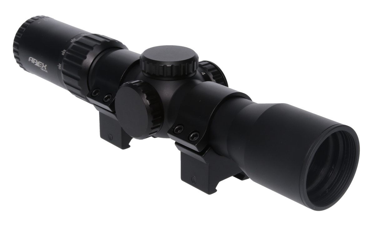 TruGlo Crosspeak 2-7x32mm Illuminated Crossbow Scope - Dual-Color Reticle - Black