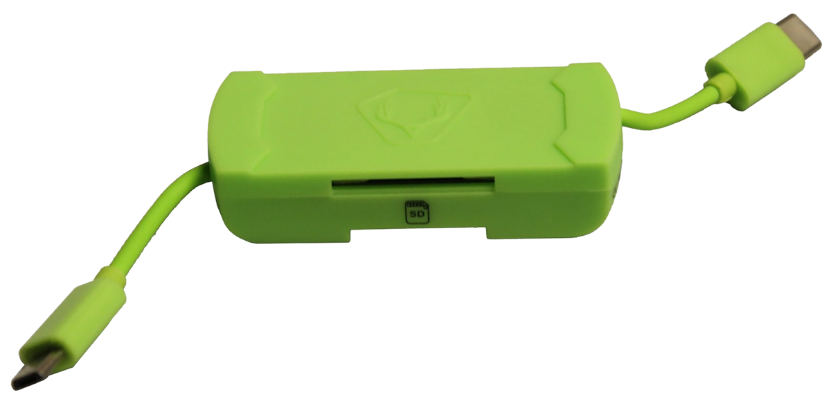 HME HMESDCRAND Android SD Card Reader Micro USB & USB Up To 256GB Black/Green