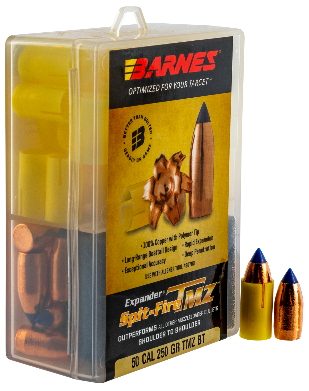 Barnes Bullets Spit-Fire TMZ Muzzleloader 50 Cal 250gr Polymer Tip 24-Rd