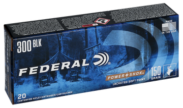 Federal Power-Shok 300 Blackout 150gr Jacketed Soft Point 20 Rd - Box or Case