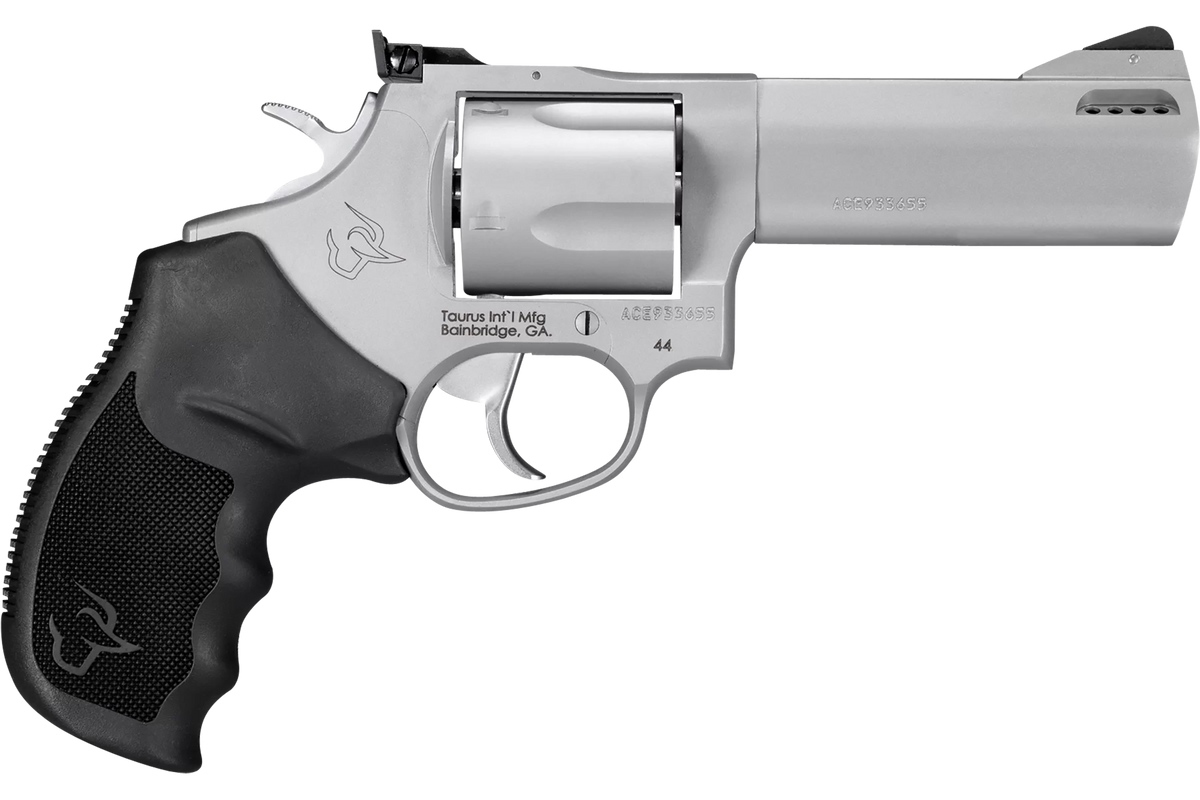 Taurus 2-440049TKR Tracker Model 44 44 Rem Mag 4" 5-Shot DA/SA Medium Frame Revolver - Matte Stainless