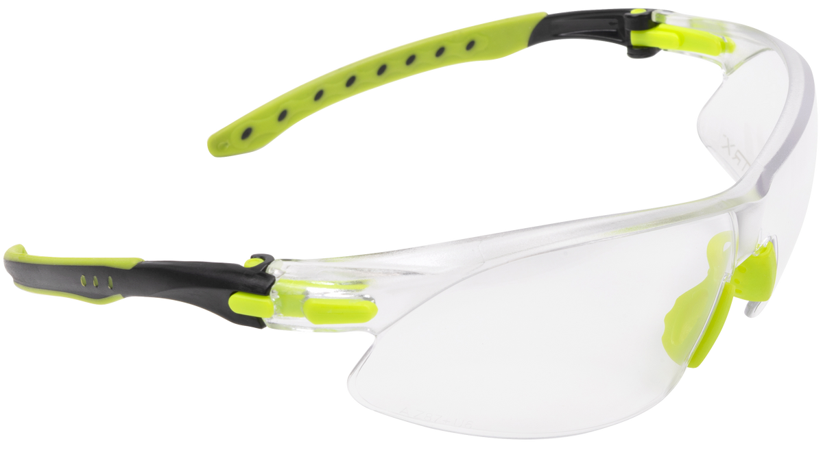 Allen Keen Youth Safety Glasses Clear Lens Lime Green Frame