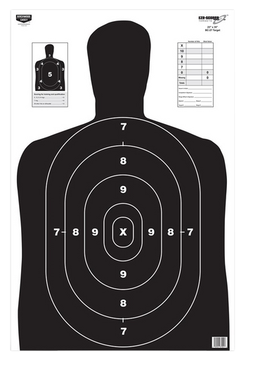 Birchwood Casey 37021 EZE-Scorer BC-27 Silhouette Paper Target 23" x 35" 100-Pack
