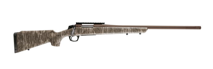 CVA Cascade XT 308 Win 22" 4+1 Bolt-Action Rifle - Midnight Bronze Cerakote / Mossy Oak Bottomland