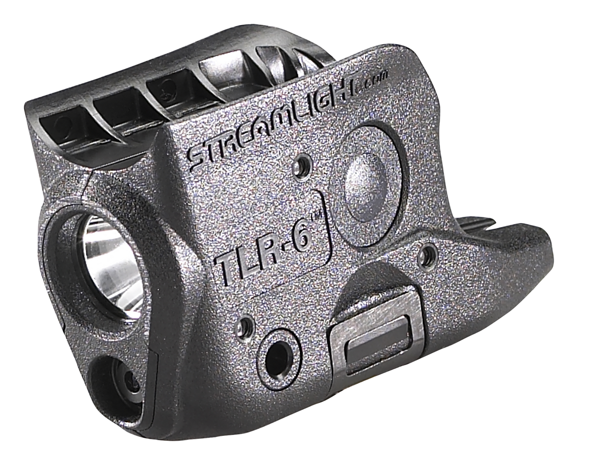Streamlight 69270 TLR-6 100 Lumens White LED/Red Laser Weapon Light - Black - Glock 42/43/43X/48