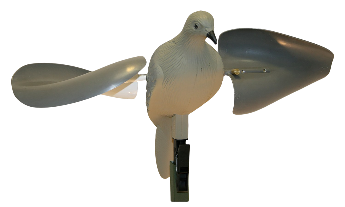 Mojo Outdoors Wind Dove HW7201 Gray Plastic Wind-Powered Motion Dove Decoy