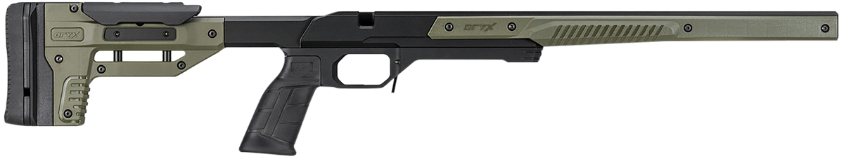 MDT Sporting Goods Oryx Sportsman Chassis OD Green Aluminum 32.25" Short Action RH - Fits Remington 700