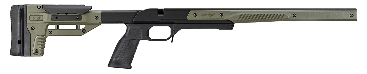 MDT Sporting Goods Oryx Chassis OD Green/Black Aluminum Short Action - Savage Axis