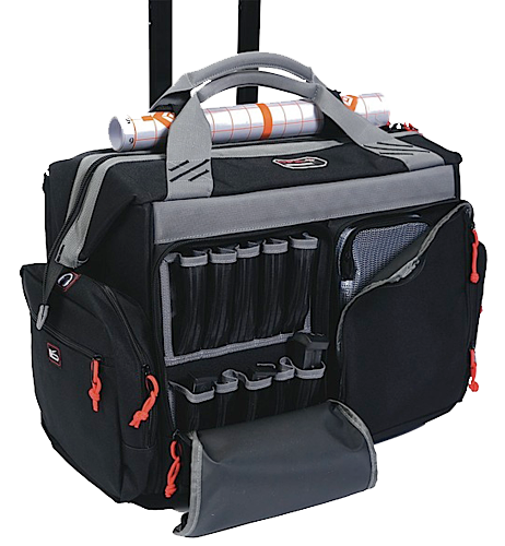 G*Outdoors 2215RB Rolling Range Bag Black Canvas - Holds 4 Handguns