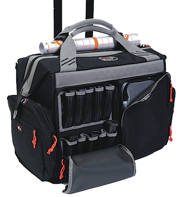 G*Outdoors 2215RB Rolling Range Bag Black Canvas - Holds 4 Handguns