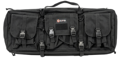 G*Outdoors DRC28 Double Rifle Case 28" Black 600D Polyester w/ 2 Pistol Sleeves & MOLLE Webbing