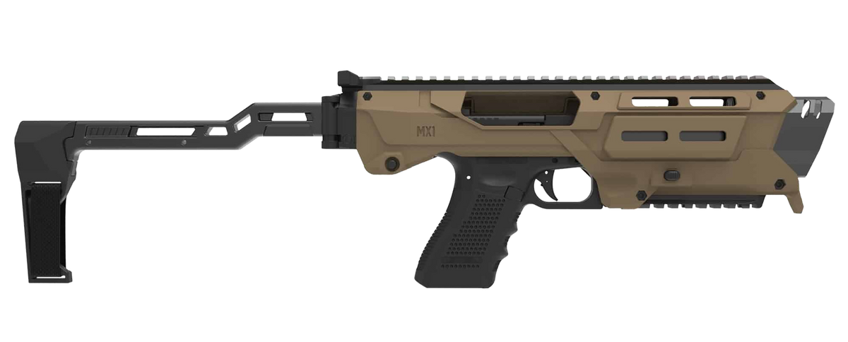 Meta Tactical MX-1 Glock Conversion Kit with Folding Stabilizer - Tan