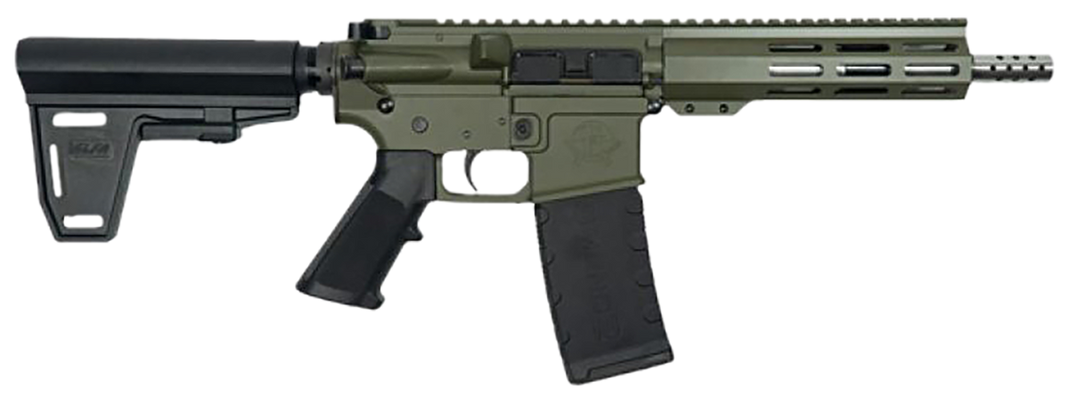 Great Lakes Firearms GL15 223 Wylde 7.50" 30+1 Semi-Auto AR-15 Pistol - OD Green Cerakote / Stainless, with Brace