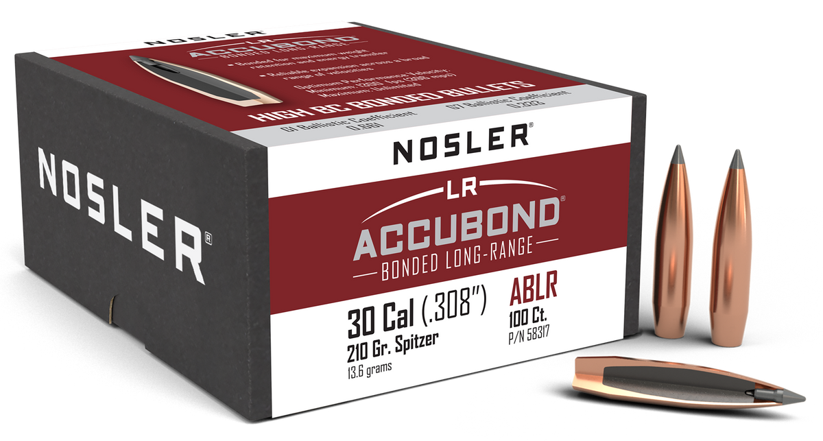 Nosler AccuBond Long Range 30 Cal 210gr Spitzer Point 100/Box