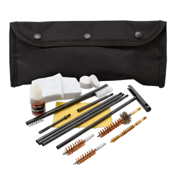 Kleen-Bore POU301B All Caliber Handgun/Rifle Cleaning Kit - Bronze/Nylon Bristles - Nylon Case