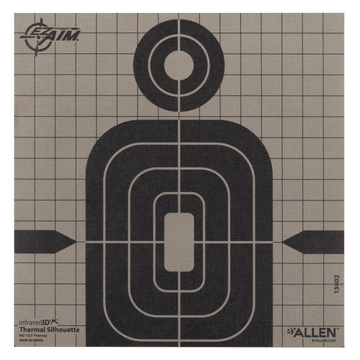 Allen 15802 EZ Aim Thermal Silhouette Hanging Paper Target 8" x 8" Black/Gray