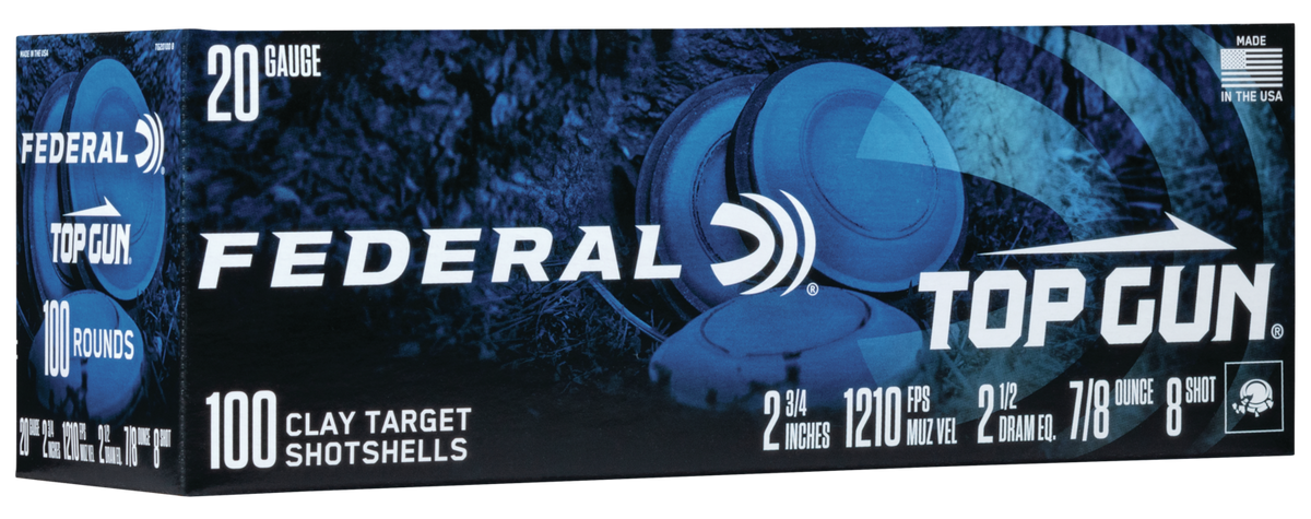 Federal Top Gun 20 Gauge 2.75" 7/8 oz #8 Shot - Box or Case