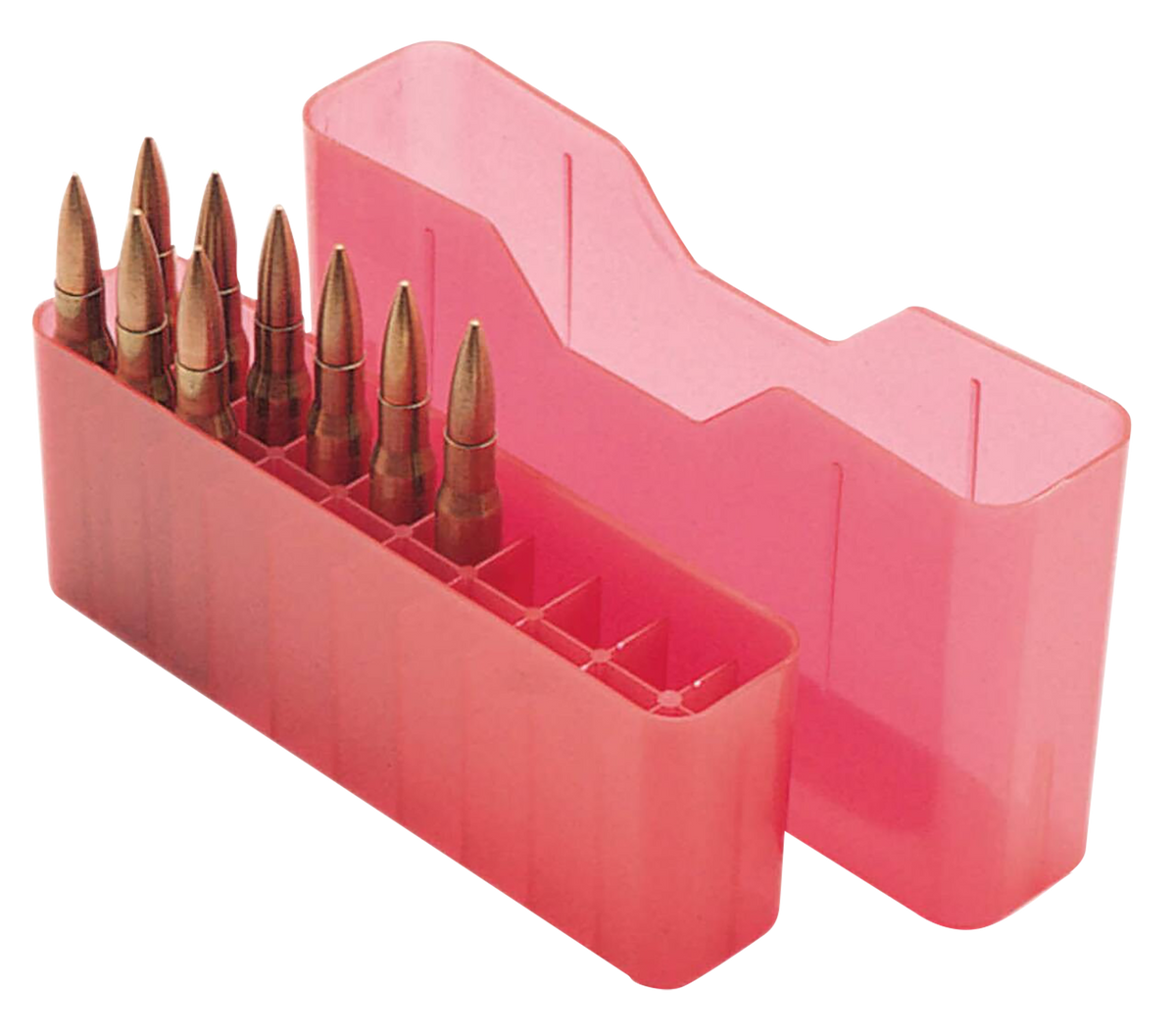 MTM Case-Gard J-20 Slip-Top Ammo Box 7mm Rem Mag/.338 Win Mag 20-Round Red Polypropylene