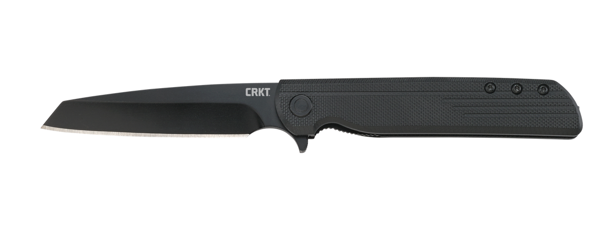 Columbia River LCK+ Blackout 3.24" Tanto Folding Knife 8Cr13MoV Black Oxide GRN Handle