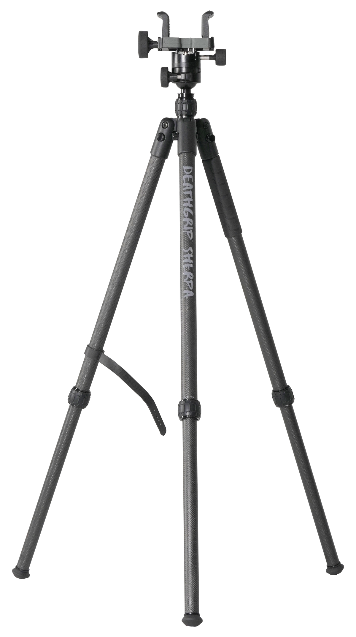 Bog-Pod DeathGrip Sherpa Carbon Fiber Shooting Tripod 10.25"-54.5" 3-Leg Clamp - Black