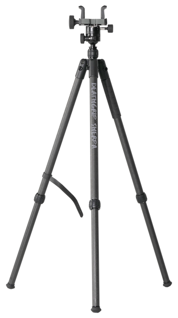 Bog-Pod DeathGrip Sherpa Carbon Fiber Shooting Tripod 10.25"-54.5" 3-Leg Clamp - Black
