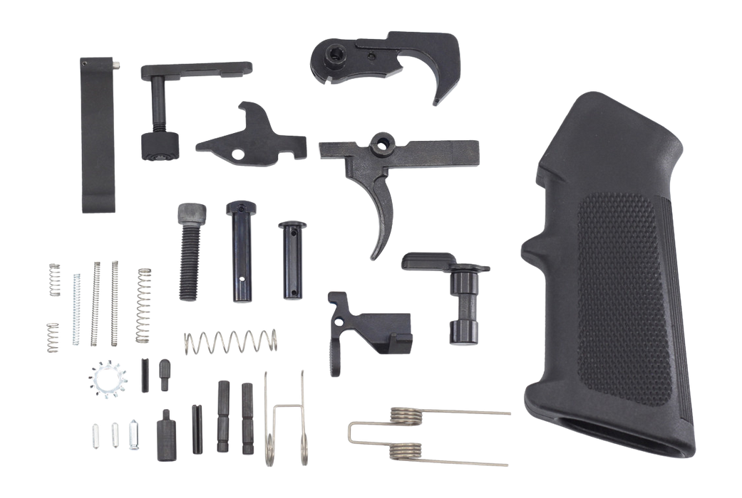 JE Machine Tech AR-15 Mil-Spec Lower Parts Kit w/ Regular Safety Selector - Black