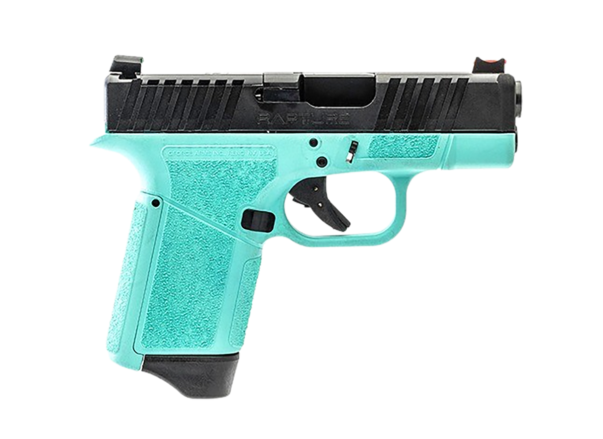 GForce Arms Rapture 9mm Luger 3.25" 12+1 Semi-Auto Pistol - Robin Egg Blue/Black Cerakote