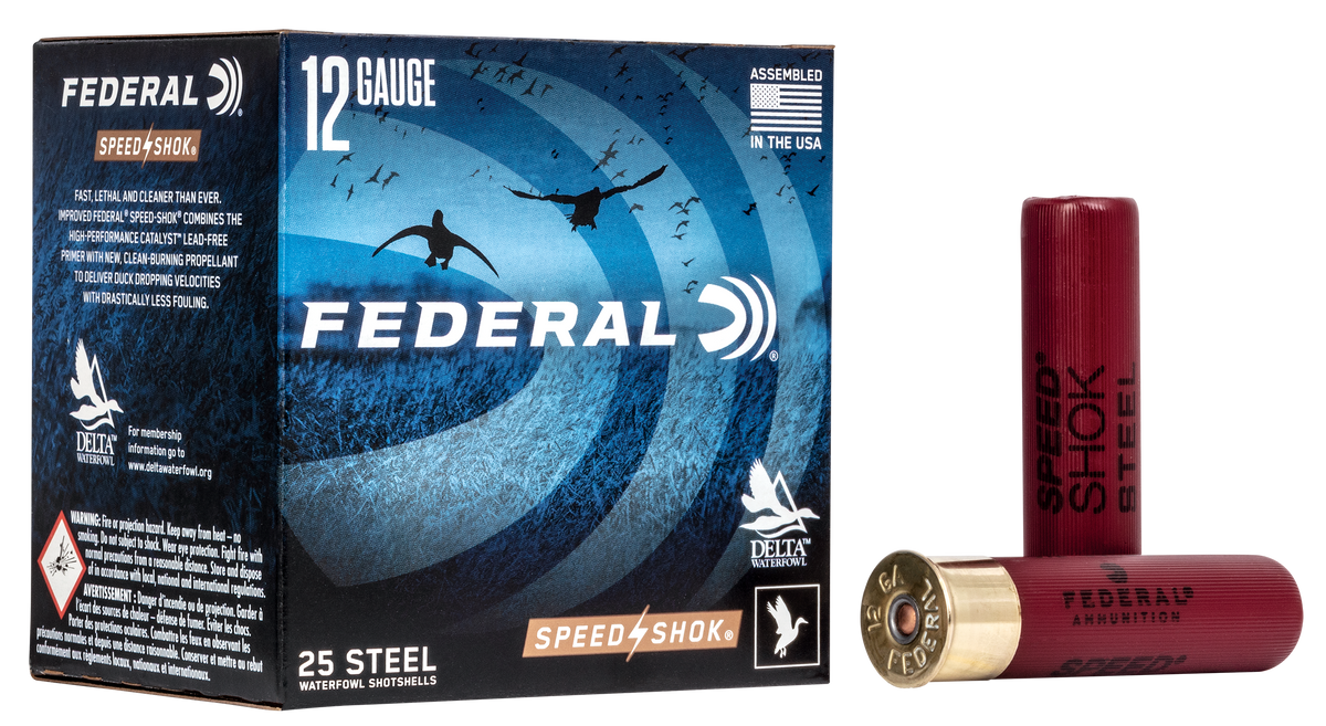 Federal Speed-Shok 12 Gauge 3.50" 1-3/8 oz #2 Shot 25 Rd - Box or Case