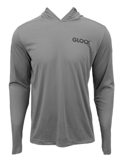 Glock AP96416 Hooded Performance Long Sleeve Shirt - Medium - Gray