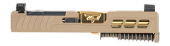 Zaffiri Precision ZPS.3 Slide for Glock 43/43X RMSc Optic Cut FDE Cerakote w/ Gold TiN Ported Barrel - Blank Slide