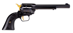 Heritage Mfg RR22B4-GLD Rough Rider 22 LR 4.75" 6-Shot SAO Revolver - Black/Gold Accents, Black Laminate Wood Grip