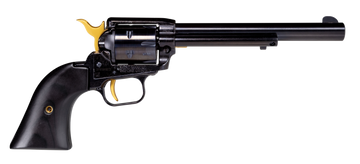 Heritage Mfg RR22B4-GLD Rough Rider 22 LR 4.75" 6-Shot SAO Revolver - Black/Gold Accents, Black Laminate Wood Grip