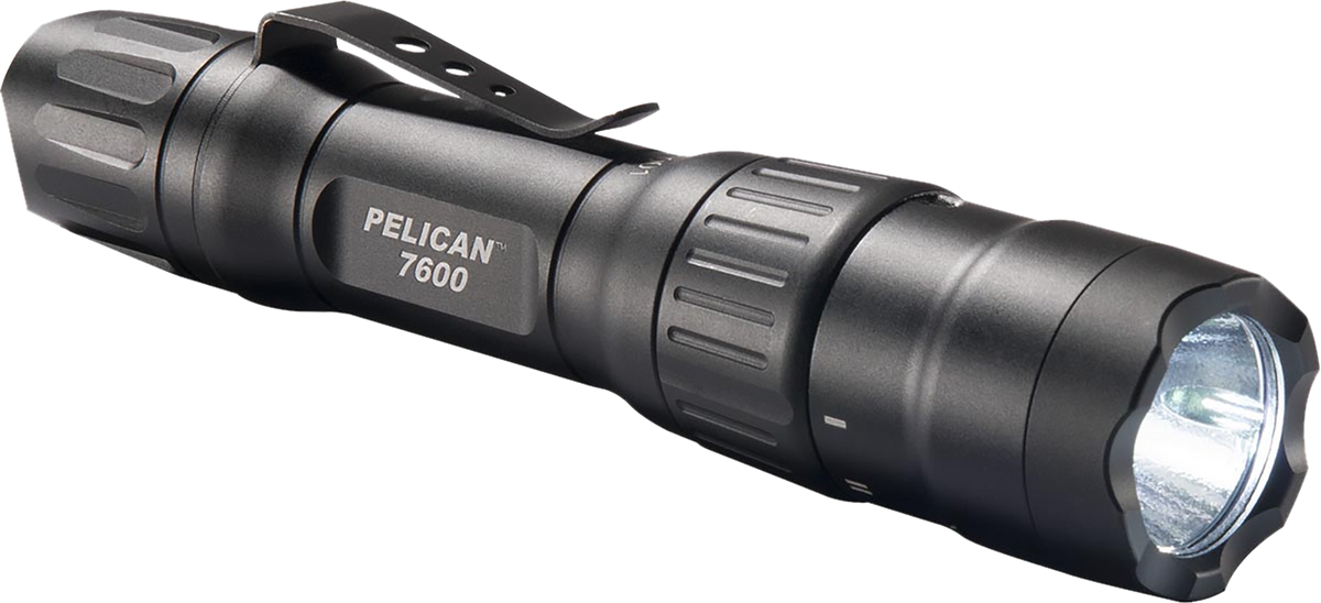 Pelican 7600 Tactical Flashlight 6.19" 37/479/944 Lumens 3-Color LED - Black Anodized