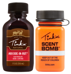 Tinks #69 Doe-In-Rut Value Pack Deer Attractant 1oz Squeeze Bottle w/ Scent Bomb