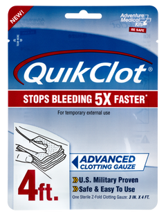 Adventure Medical Kits QuikClot Hemostatic Gauze 3" x 48" White