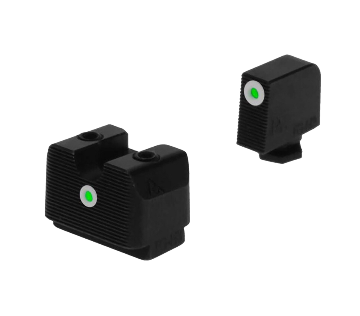Rival Arms RA4B231G In-Line MOS Night Sights for Glock 17/19 Green Tritium White Outline