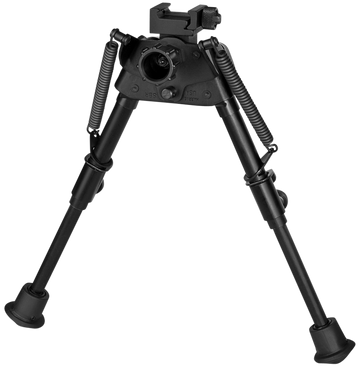 Harris S-BRP Swivel BR Bipod Picatinny 6-9" Rubber Feet - Black Steel/Aluminum