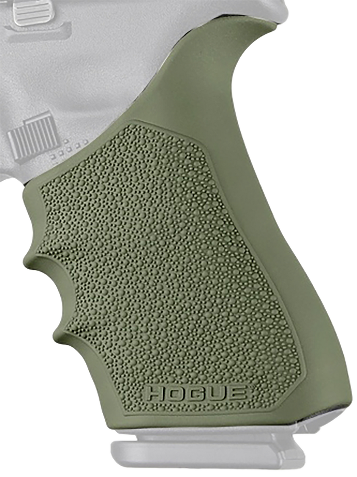 Hogue 17021 HandAll Beavertail Grip Sleeve OD Green Rubber - Fits Glock Gen 1/2/5 Standard Frame