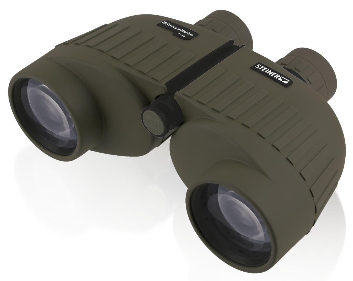 Steiner 2038 Military-Marine 7x50mm Porro Prism Binoculars - OD Green Makrolon Rubber Armor