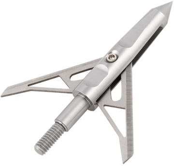 Allen Vapor Broadhead 100gr 2-Blade Rear Deploying Stainless Steel 3 Pack