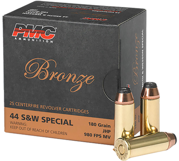 PMC 44SB Bronze .44 S&W Special 180gr Jacketed Hollow Point - Box or Case