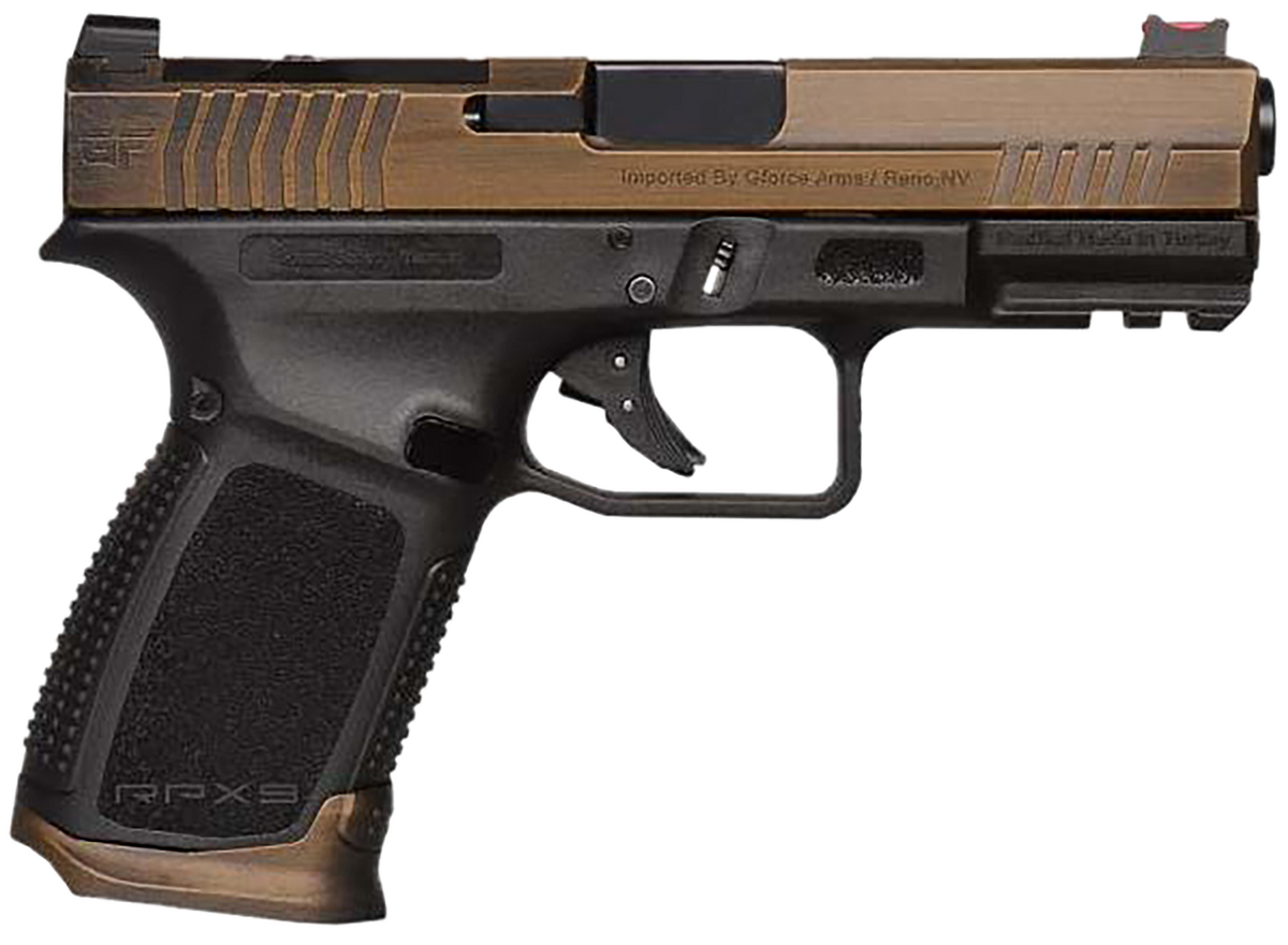 GForce Arms Exodus 9mm Luger 4.02" 15+1 Semi-Auto Pistol - Bronze/Black Cerakote